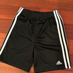 adidas Black Shorts with White Side Stripes